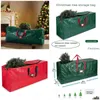 크리스마스 장식 9 인치 인공 트리 저장 가방 이중 지퍼 가루 방수 긴 선물 PE 분해 먼지 매달린 상자 드롭 D DHMXH