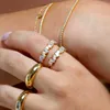 Band Rings 24k Gold-Plated/Silver Fashion Exquisite Crystal Ring for Women Luxury Women Wedding Luxury European Rock Punk Fashion Jewelry G230213