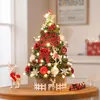 Decorações de Natal Árvore dobrável Tipo de pirâmide Decoração de mesa de pirâmide Pacote luminoso de material de PVC DIY 150/180cm Luz EET 2023 Modelo