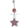 Navel Bell Button Rings D0394 Star Belly Ring Mix Colors Drop Delivery Jewelry Body Dhgarden Dhwdw