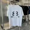 Designer Luxus Balencigas Classic Summer Wash Double B Letter Print Rundhals Kurzes T-Shirt Lässige lose Männer und Frauen Halbarm Mode