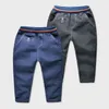 Jeans Boys Jeans Sonbahar Bebek Erkekler Günlük Denim Kot Çocuk Elastik Bel Uzun Pantolon Çocuk Pamuk Denim Pantolon 230223