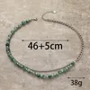 Girocollo 2023 Collana di perline di pietra Collana da uomo fatta a mano in acciaio inossidabile con catena per gioielli regalo