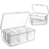 Boîtes de rangement Lot de 14 boîtes transparentes en plastique organisateur petit étui conteneurs jouet anneau bijoux maquillage artisanat conteneur