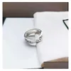 Anelli a fascia Mens e Womens Skl Ring Head Platino placcato Sier Acciaio al titanio Lettera G Designer Moda classica Gioielli di lusso Fa N Dh6I9