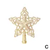 Christmas Decorations Tree Topper Star Snowflake Design Glittered Tree-top For Holiday Orname E9H8Christmas