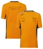 T-shirt pilota F1 Team 2024 Nuovo abbigliamento da corsa giallo A maniche corte Abbigliamento ad asciugatura rapida Personalizzazione uomo