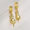 Dangle Earrings BUY Gold Color Vintage Bohemian Jewelry 2023 Fashion CZ Zircon Palm Drop For Women Girl Party Accessories