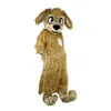 Rendimiento Long Fur Furry Dog Fox Mascot Caderas Cartoon Elk Car￡cter Dress Suits Carnival Adultos Tama￱o de Navidad Fiesta de cumplea￱os de Navidad