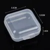 Jewelry Boxes 60Pcs Mini Storage Box Transparent Square Plastic Box Earrings Jewelry Packaging Storage Small Square Box Jewelry Organizer 230222