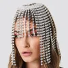 Festif Polyvalent Net Gland Chapeaux Vintage Gothique Chaîne De Cheveux Glands Sexy Super Brillant Plein Diamant Chaîne Mariée Accessoires Pour Femmes