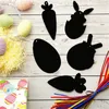 2023 لعبة عيد الفصح لعبة الإشارات المرجعية للأطفال DIY Scratch ملونة الرسم الورق الأرنب الفجل البيض