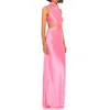 فساتين غير رسمية fufucaillm Womens Halter الطويل الموضة وصمة عار على ضمادة ضمادة الكوكتيل حفلة موسيقية Prom BodyCon 230223