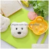 Baking Moulds Mods Kitchen Breakfast Bear Sandwich Mold Bread Biscuit Embosser Cake Tool Diy Making Household Drop Delivery Home Gar Dhmpf