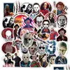 Car Stickers Waterproof 10/30/50Pcs/Pack Horror Movies Group Graffiti For Notebook Motorcycle Skateboard Computer Mobile Phone Carto Dhqg2