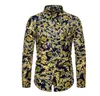 2023 Hawaiian Polos Butterfly Shirts For Men Turn-Down Collar Långärmad blommor Skjorta strandblus överdimensionerade toppar tee skjorta homme sommarkläder