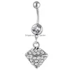 Navel Bell Button Rings D0174 Diamonds Style Belly Ring Mix Colors Drop Delivery Jewelry Body Dhgarden Dhokn
