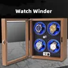 Watch Winders Watch Winder For Automatic Watches Box Mechanical Watches Rotator Holder Wood Case Winding Cabinet Storage Luxury Display Boxes 230222