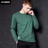 Polos pour hommes Vomint T-shirt de couleur unie T-shirt multicolore pour hommes Arn Wash T-shirt Homme Automne Hiver T-shirt Coton À Manches Longues 230223