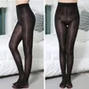 Chaussettes femmes grande taille collants femmes Sexy élargir la taille Transparent mince gros brillant huile collants indestructibles grandes tailles