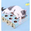 Cat Toys 3 w 1 Cat Scrating Board Cats Interactive Hunt Mouse z zarysowaniem zabawny kij hit Gophers Maze Tease 230222