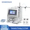 ZONESUN Flacon Vloeistofvuller Lage dosering Reagensgedeelte Oogdruppel Keramische pomp Flessenvulmachine Laboratoriumapparatuur ZS-CPYT1S