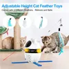 Cat Toys Atuban Interactive 4-in-1 Feather Laser and Ball för inomhus S 230222