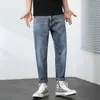 Jeans masculinos Primavera/Verão Clássico Estilo solto Trend trend Hip Hop High Street Juvents de harém Crop Cropped Calntsmen's Men '