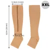 5PC SOCKS HOSIERY COMPRESSION STUCKS för Menwomen Sports Pressure Long Cycling Socks Zipper Professional Leg Support Thick Sockings Z0221