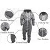 Pijamas de macacão de traje de pavimentação de pinos compridos de manga longa Substituição Splicing Autumn Winter Casual Casual Male Zipper Streetwear Macacles 230223