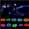 Other Car Lights El Wire Led Light Interior Ambient Strip Neon Lighting Garland Rope Tube Decoration Flexible Colors Lamp Drop Deliv Dhhlj