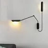 Wall Lamps Industrial Vintage With Switch Long Arm Plug In Lamp Reading Bedroom Bedside Retro Led E27 Black Farmhouse Light