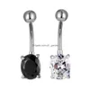 Navel Bell Button Rings D0189 Clear Elephant Belly Ring Drop Delivery Jewelry Body Dhgarden Dhpau