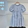 Sukienki dziewczynki sukienki dla dzieci 2023 Letnia nowa muszka na back urok vestidos mała dziewczynka