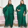 Etniska kläder Plus Size Tassel Klänningar För Kvinnor Afrikanska Turkiet Boubou Africain Femme Muslimskt Mode Abayas Dubai Dashiki Print Maxi Robe
