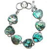 ストランドZealandAbalone Shell Art Women Men Beads Elastic Bracelet 7.5 "WFH1011