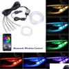 Décorations intérieures 12V Led Rgb Car Footwell Atmosphere Lamps Strip Ambient Light Mticolor Under Lighting Kit App Music Active Func Dhaox