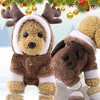 Hondenkleding herfst/winterkleding flanel kleine middelgrote katten huisdier teddy pomeraniaanse beer vier voet warme decoratie