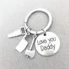 Presente do dia do pai Amo voc￪ Daddy Key Chain Metal Hammer Chave de fenda Chandana de chaves de chaves de chaves de chaves de chaves BH8324 TYJ