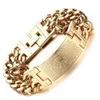 Bracciale a catena da uomo in acciaio inossidabile 316L moda Bracciale in oro da uomo Scrittura croce in metallo Bracciale rigido Bracciale gioielli G230222