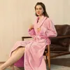 Women's Sleepwear Nightgown Flannel Men's Simplicity Plus Size Coral Fleece Couple Bathrobe Female Autumn And Winter Long Thick