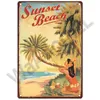 Strand tin bord plaque metalen zomerteken metalen plaat muur decor voor strandbar house surf club decoratief ijzeren schilderij poster 30x20cm w03