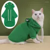 Vêtements pour chiens Animaux mignons Grenouille Costume Chaud Coton Chat Sweat à capuche Sweat-shirt Chihuahua York Chiot Manteau Vêtements d'hiver pour petits chiens