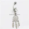 Navel Bell -knop Rings D0649 Dream Catcher Buikring Mix kleuren Drop levering sieraden Body Dhgarden Dhpl8