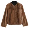 Women's Vests Fur Retro Primary Color Mink Short Velvet Overcoats Female Whole