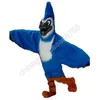 Blue Eagle Maskottchen Kostüm Halloween Weihnachten Fancy Party Kleid Cartoon Charakter Outfit Anzug Karneval Unisex Erwachsene Outfit