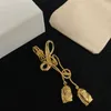 Design Pins with Delicate Chains Wrapped Women Slender Curtain Brooches Lady Party Gift Fashion Jewelry