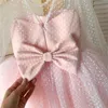 Girl's Dresses Fancy Kids Girls Dress Birthday Wedding Party Princess Dress Ball Gown Elegant Dress Pink Tulle Dots Dress Summer Size 4-10T