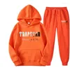 Men's Tracksuits Printed Sportswear Men 16 Colors Warm Two Pieces Set Loose Hoodie Sweatshirt Pants Jogging