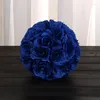 Dekorativa blommor 8 tum (20 cm) hängande konstgjorda kyssande blommor boll mittstycken silke rose diy bröllopsfest dekoration